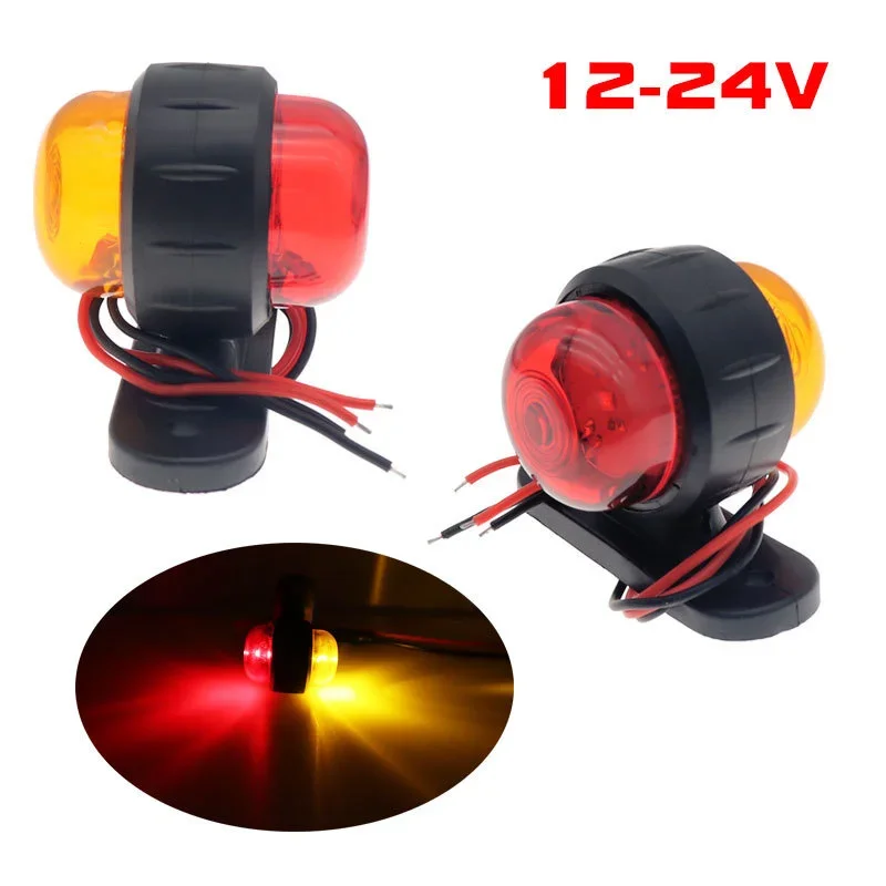 

2 шт. 12 В/24 В светодиодный боковой габаритный фонарь, индикатор света грузовика, прицеп, грузовые фонари, фургон, караваны, предупредительный световой сигнал поворота, лампа
