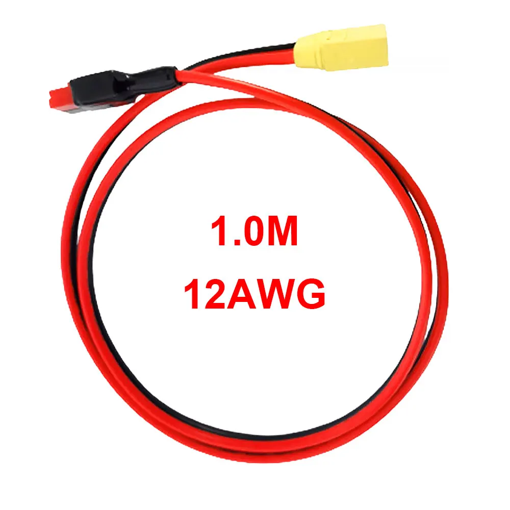 

XT90 Female Plug Battery Connector 1m Cable Dual Extension 12AWG Silicone Wire For RC Battery Motor