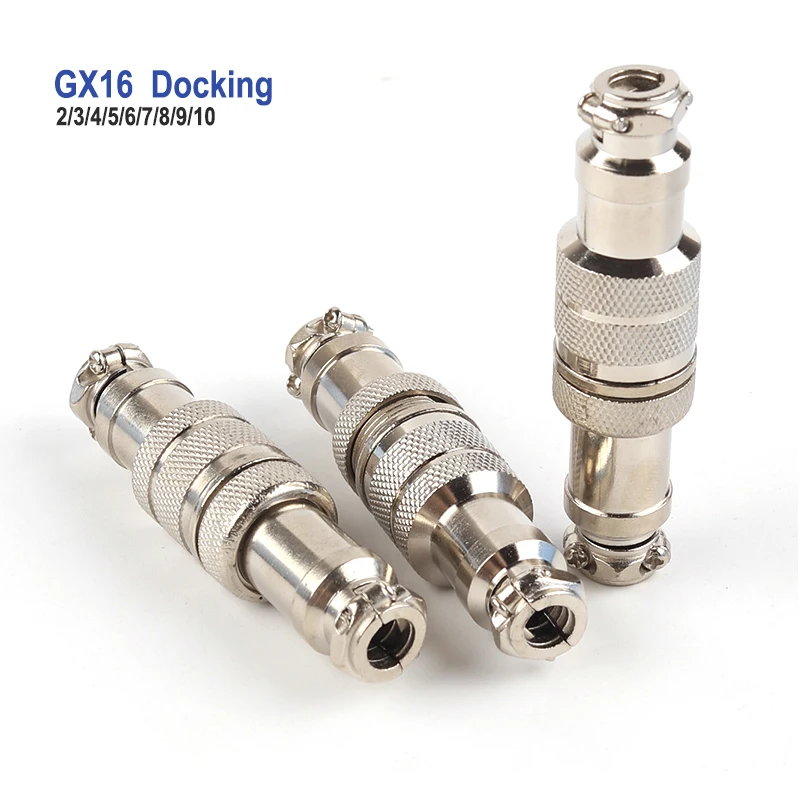 

1 Set GX16 Docking Socket Plug Cord Panel Connector 2/3/4/5/6/7/8/9/10 Pin Male And Female 16mm Aviation Cable Connector