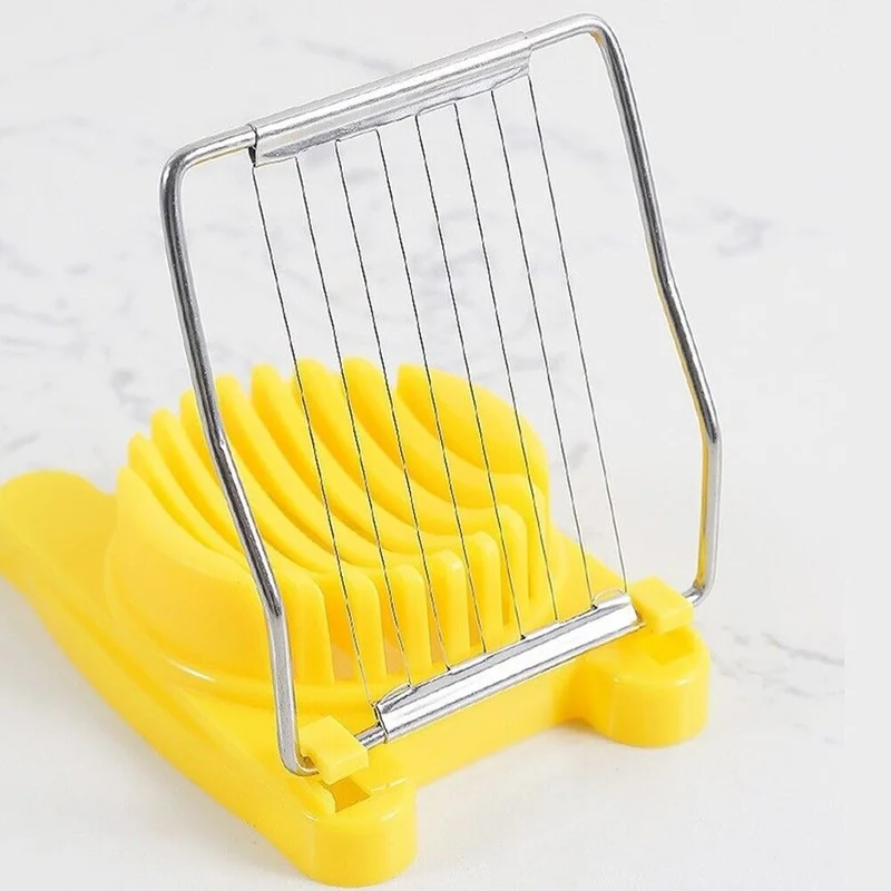 

Slat Boiled Egg Slicer Stainless Steel Easy Cutter Home Kitchen Dining Bar Tool
