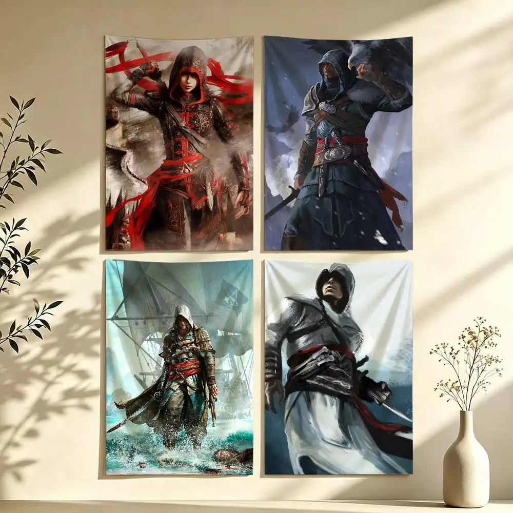 Фото Флаг A-Assassins C-Creed с цифровой печатью для декора стен гаража и уличного оформления №1