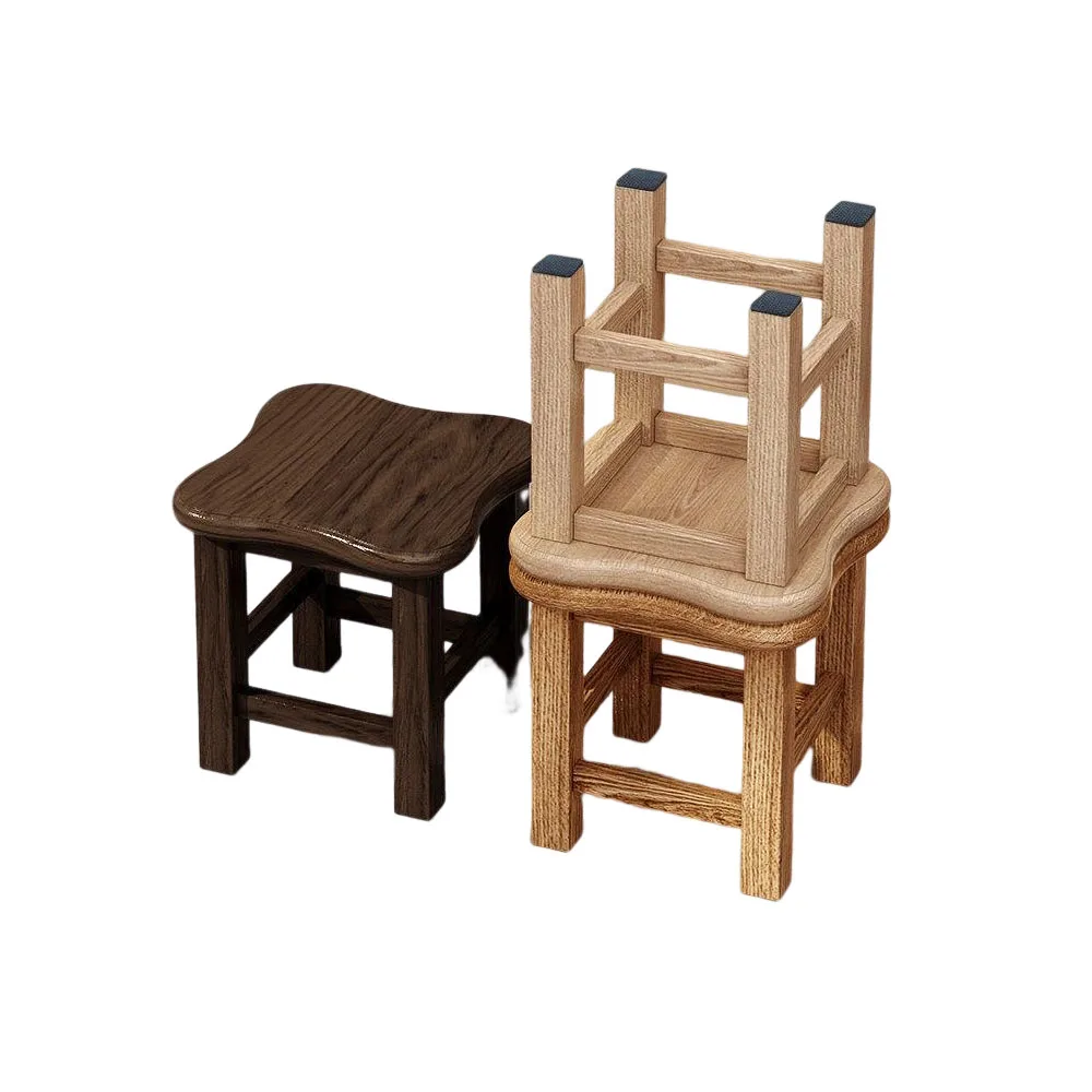 

Solid Wood Stool Multi-function Stools Household Simplicity Mobile Tea Table Chair Relief Originality Bench Furniture