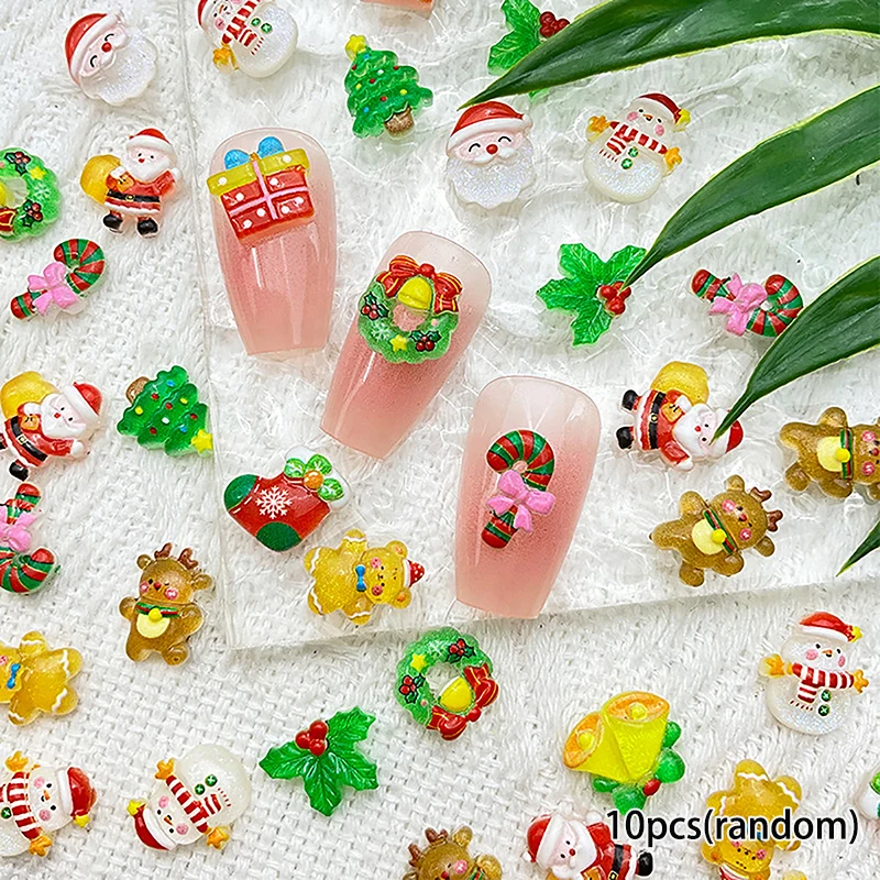 10 шт. Kawaii мультфильм Рождественская серия смола клип книга DIY ювелирные изделия