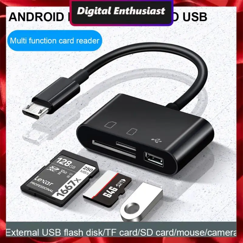 

Портативный Otg устройство для чтения карт 3 в 1 многофункциональный адаптер Usb Type-c Micro Usb Type C кардридер удобный Android