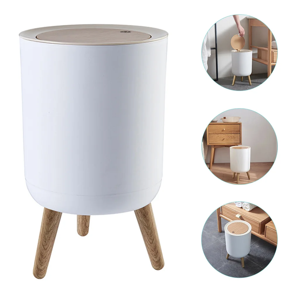 

Trash Can Bin Garbage Kitchen Office Waste Container Bucket Desk Basket Bathroom Rubbish Cans Bedroomlid Outdoor