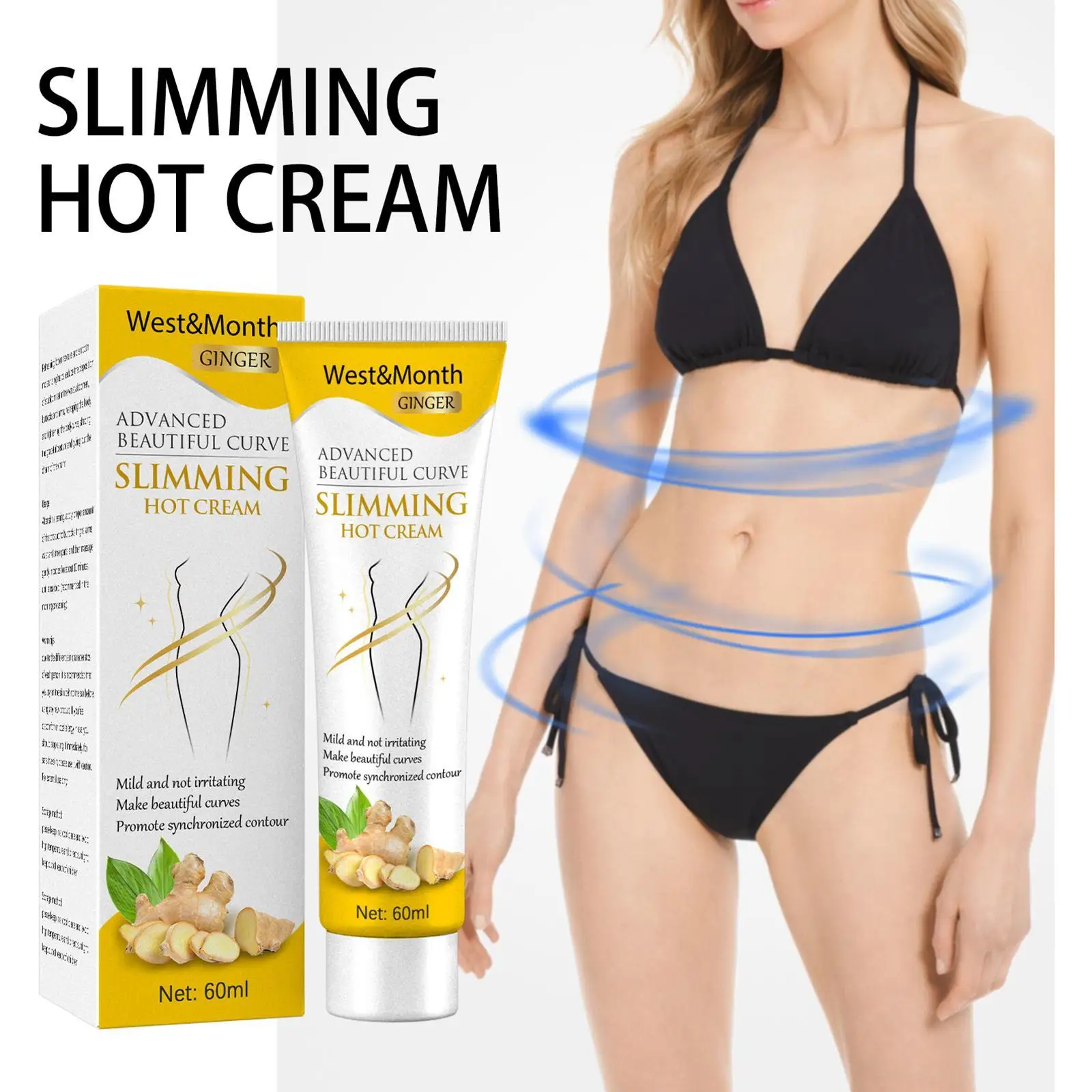 

Имбирный крем для коррекции талии, живота и ягодиц, профессиональный целлюлитный укрепляющий тело для похудения, большая капля живота