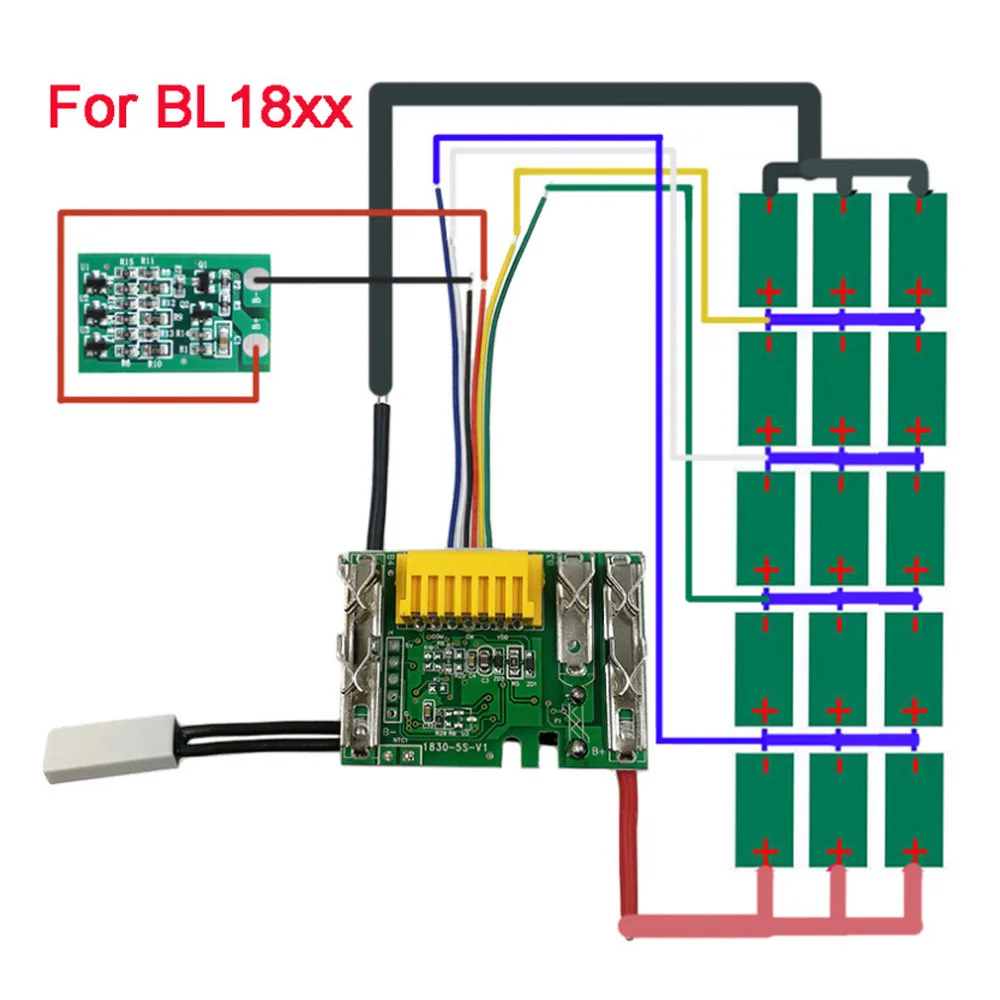 

18V 1.5Ah 3Ah 6Ah 9Ah Electric Power Tool Lithium Battery Charging Protection Circuit Board LED Board for Makita BL1830 BL1815