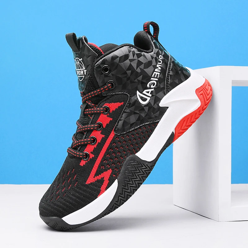 

New Boys Basketball Shoes Kids Sport Shoes Running Shoes Girls Sneakers Breathable Antislip Children High Top Sports Shoes