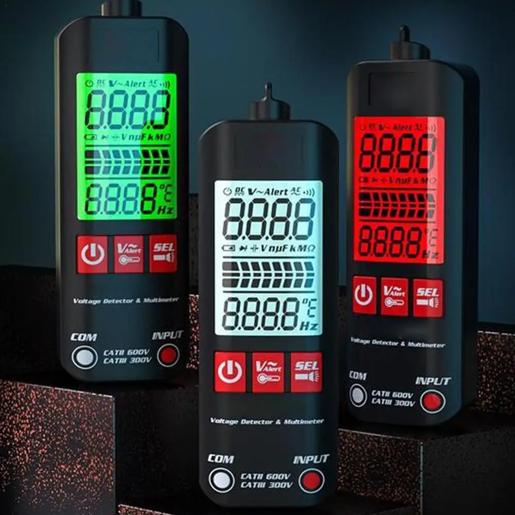 

A1 автоматический цифровой мини-мультиметр тестер Высокая точность 2000 отсчетов DC AC напряжение конденсатор Ом диод NCV Гц Тестер проводов под ...