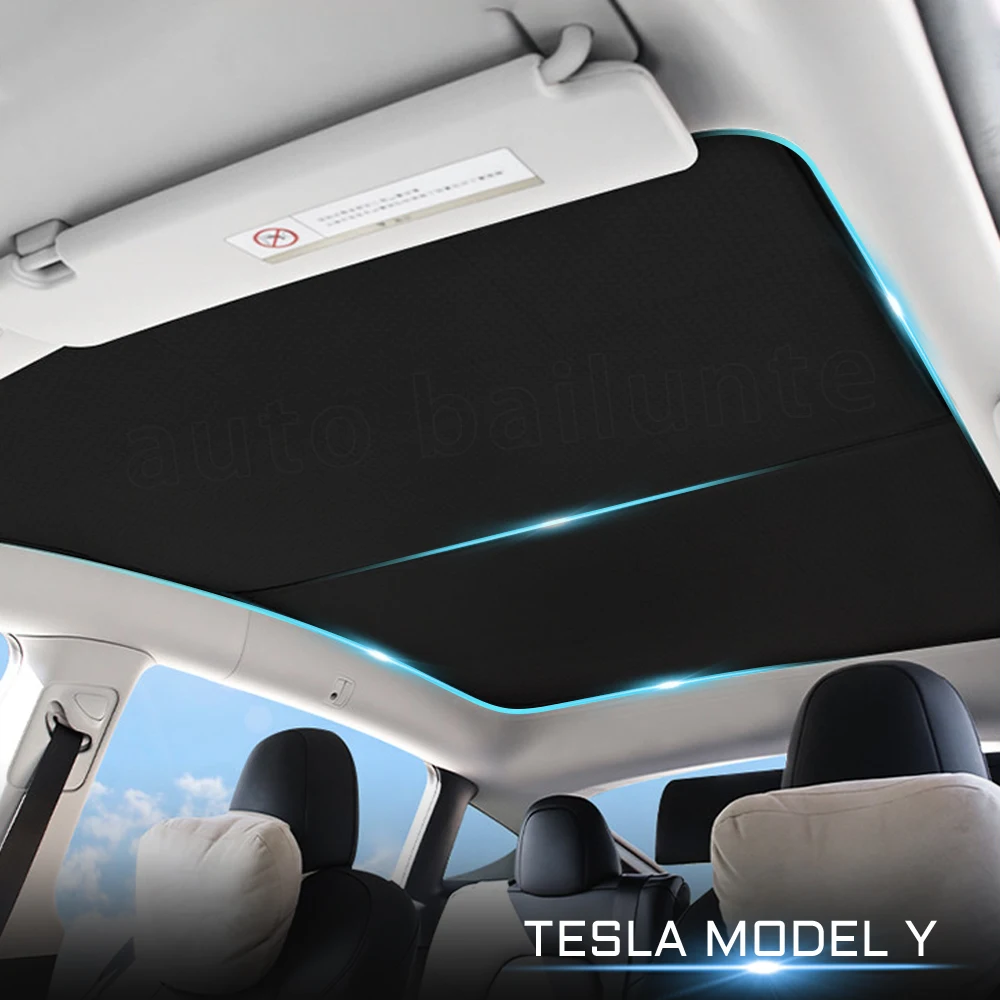 

For Tesla Model Y 2021 2022 2023 Sunshade Roof Window Insulation UV Rays Protection Sun Shade Model Y Heat Blocking Shades