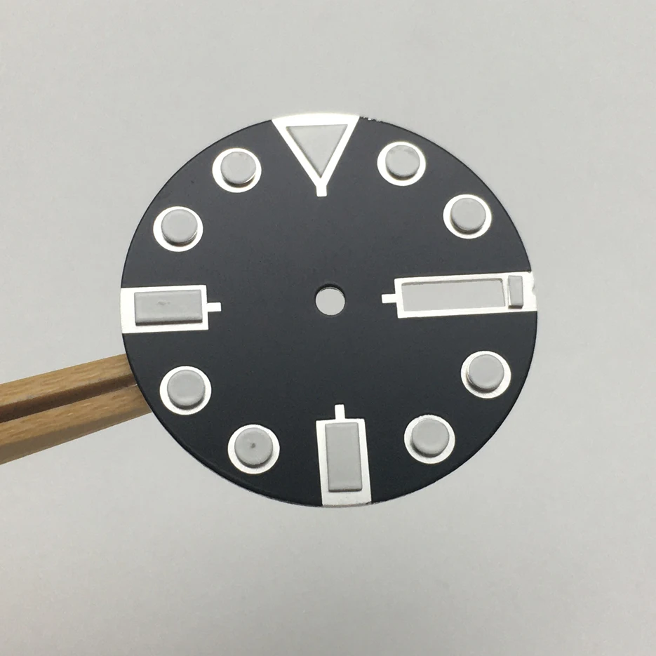 28.5mm Black Dial Replacement Precision Modified Dial With Luminous Lettering Fit  For NH35A Movement CA2-1