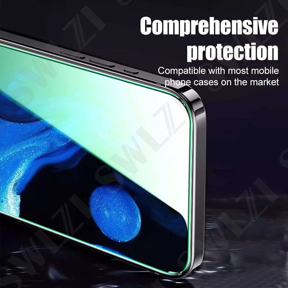 5 шт. стеклянная зеленая защитная пленка для смартфона iPhone 16 15 Pro Max закаленное