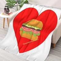 burger love throw blanket 3d printed sofa bedroom decorative blanket children adult christmas gift