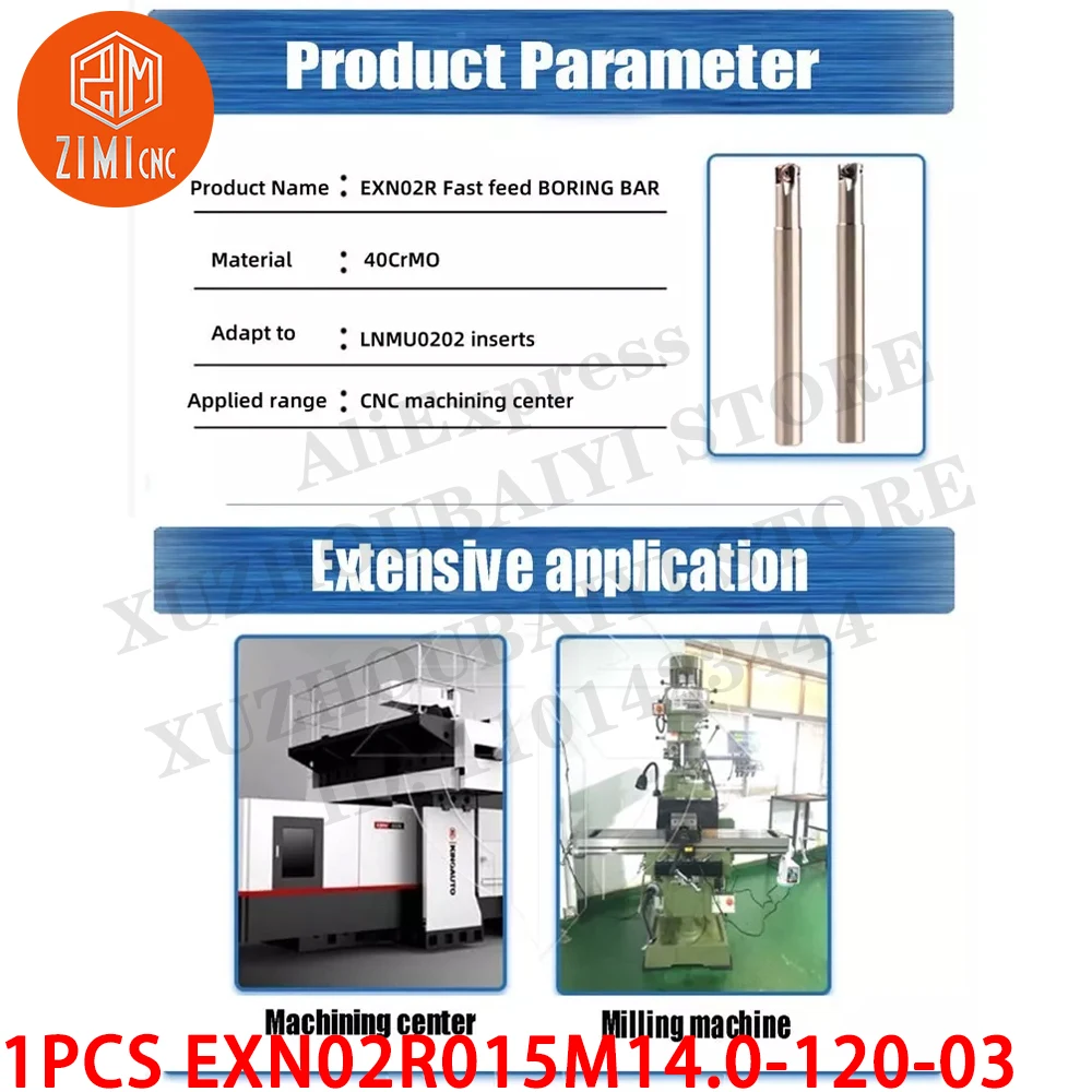 1 шт EXN02R015M14.0-120-03 Индексируемый расточный резец из вольфрамовой стали Держатель