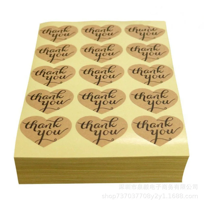 

Cowhide thank you piece sticker baking holiday decoration label