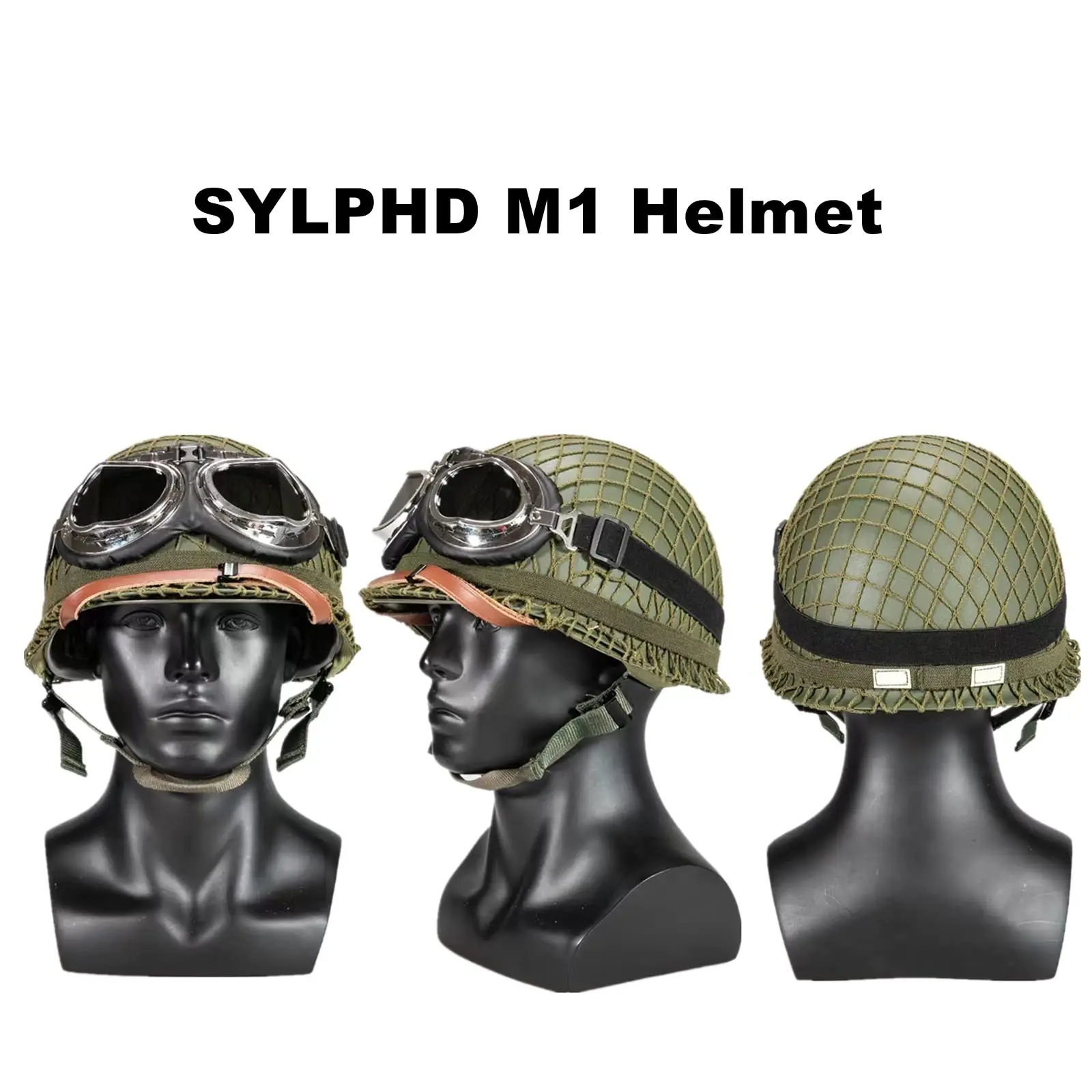 Открытый зеленый шлем WW2 США M1 стальное полевое воспроизведение с сетчатым