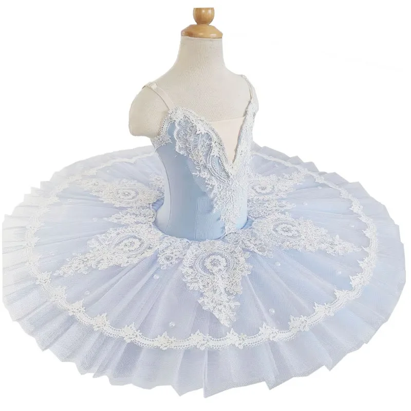 Сине-белое платье балерины профессиональная балетная пачка для детей девочек и