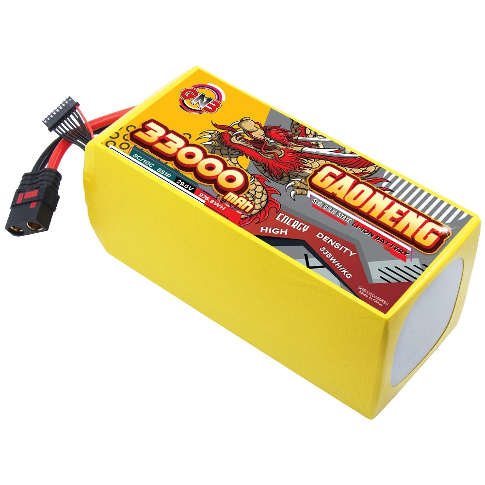 Gaoneng GNB 8S1P 29.6V 33000mAh 5C QS8 Lipo battery