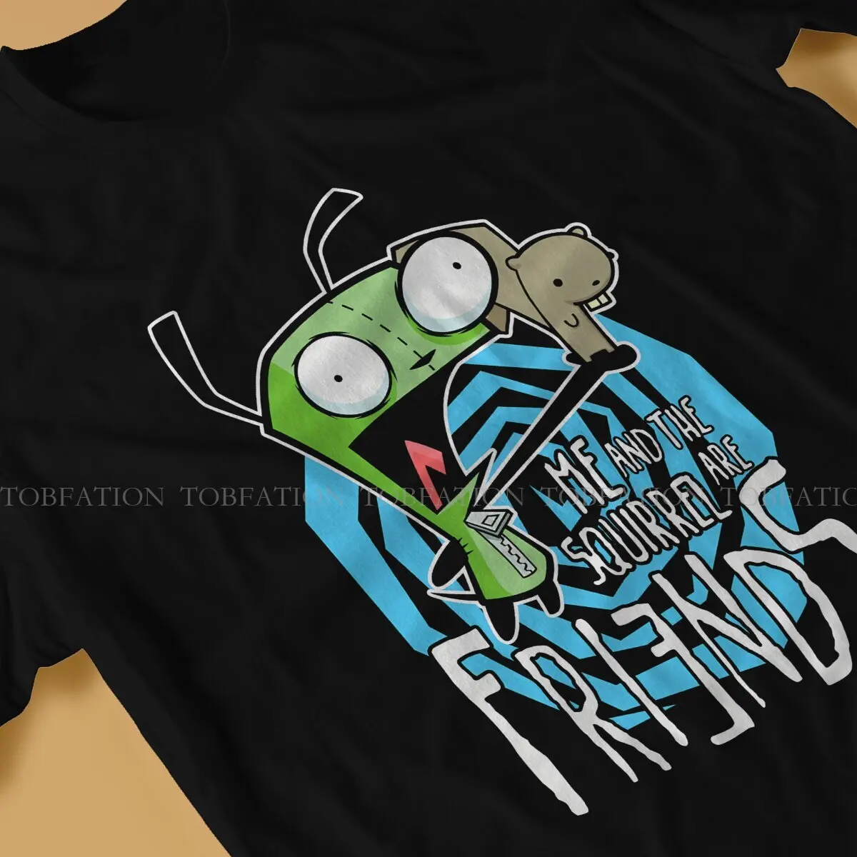 Мужская футболка с круглым вырезом свободного покроя