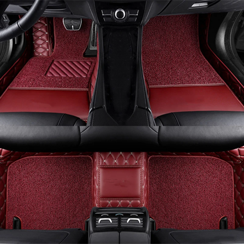 

Кожаные автомобильные коврики на заказ для Alfa Romeo Giulia Stelvio 2017 2018, индивидуальные подкладки для ног, искусственные автомобильные чехлы