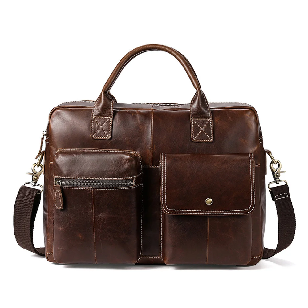 

Man Genuine Leather Messenger Office Bags For Men Single Shoulder Satchel Business Affairs Briefcase Package Luxury Handbags