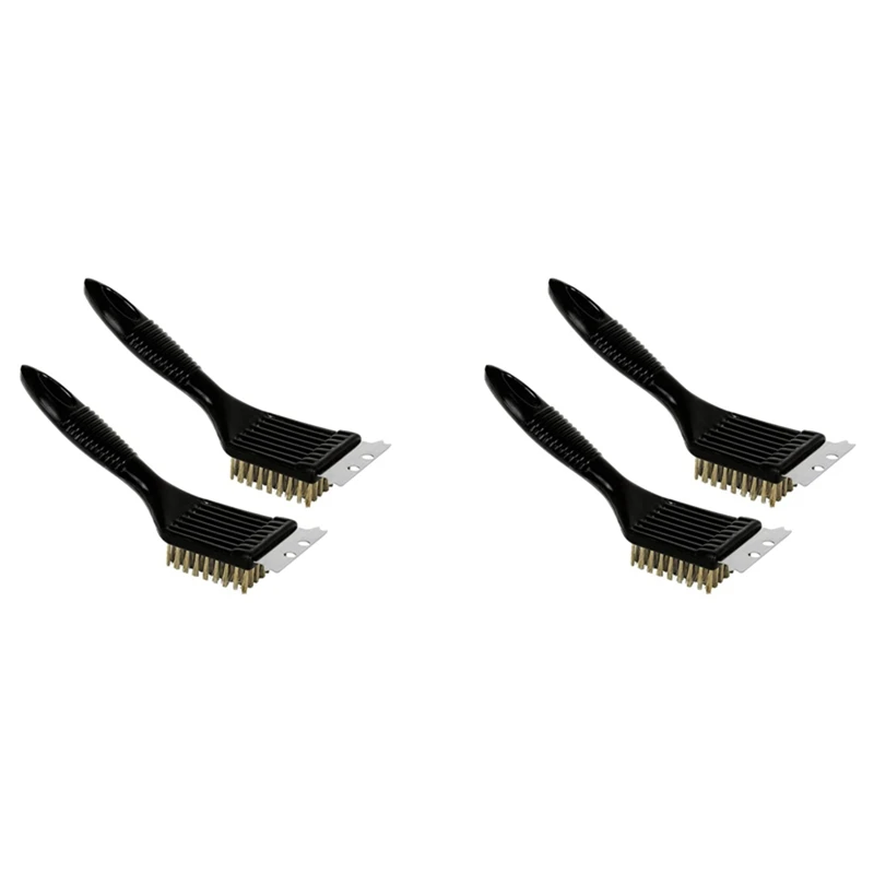 

New BBQ Grill Brush Grill Cleaner Barbecue Grill Brush And Scraper Non Scratch Cleaning Best For Any Grill 4 Pieces