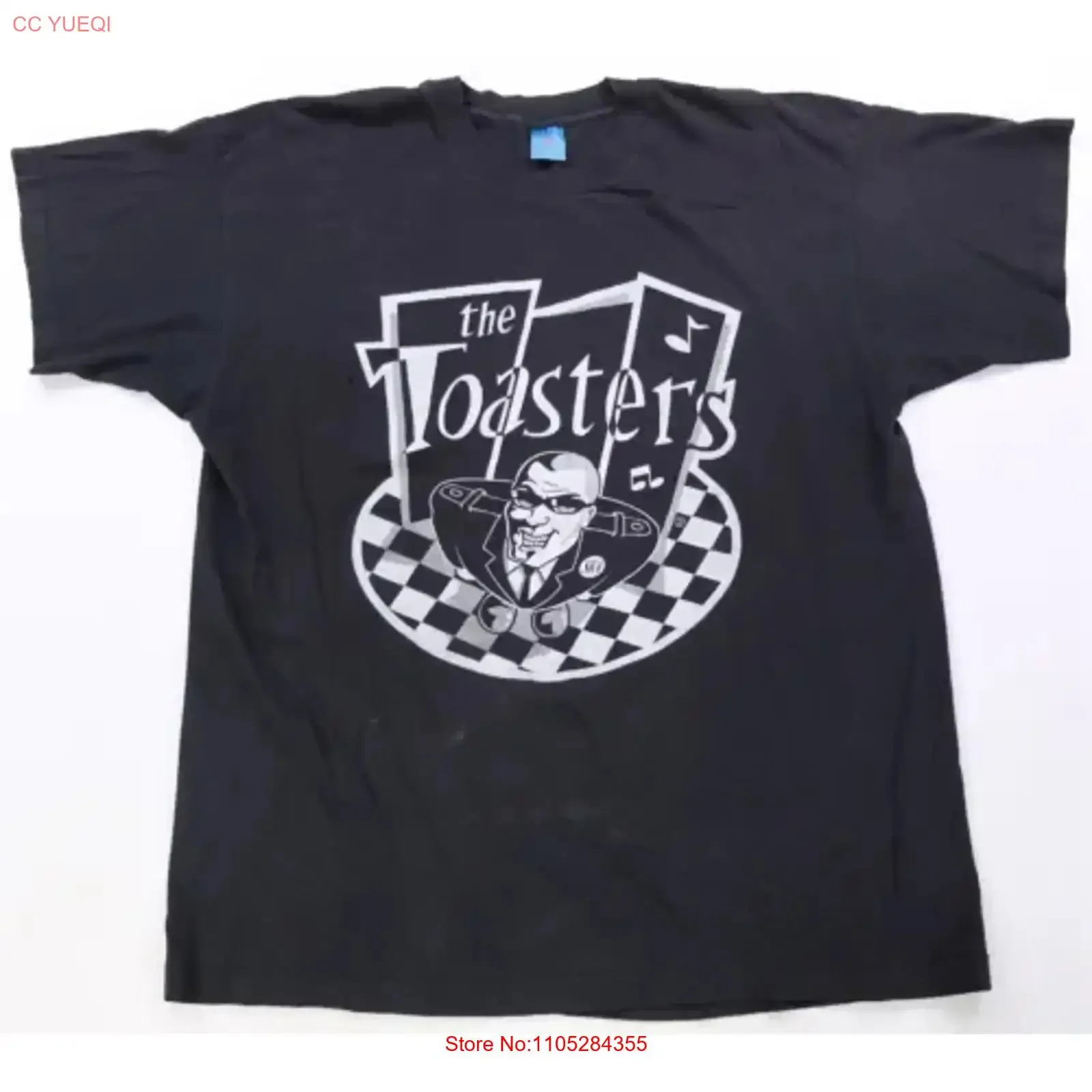 Фото Редкая винтажная футболка The Toasters Skamerica Dub 56 On Tour 1994, 90-е, в стиле ска-панк, размер XL, винтажная, с эффектом потертости, для повседневной носки, дышащая. №1