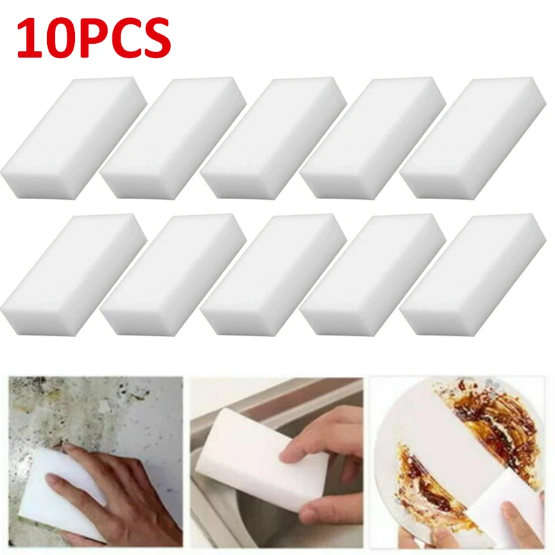 

Magic Sponge 10pcs Magic Sponge Eraser Foam Stain Dirt Mark Remover Cleaning Tool Kitchen Cleaning Sponge 10x6x2cm