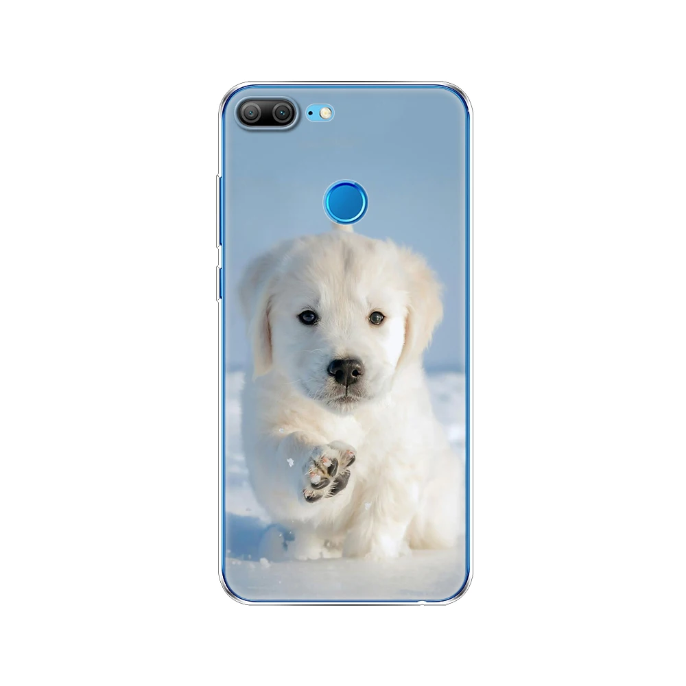 case for huawei honor 9 phone cover honor 9 lite soft tpu silicon back cover 360 full protective printing transparent coque dog