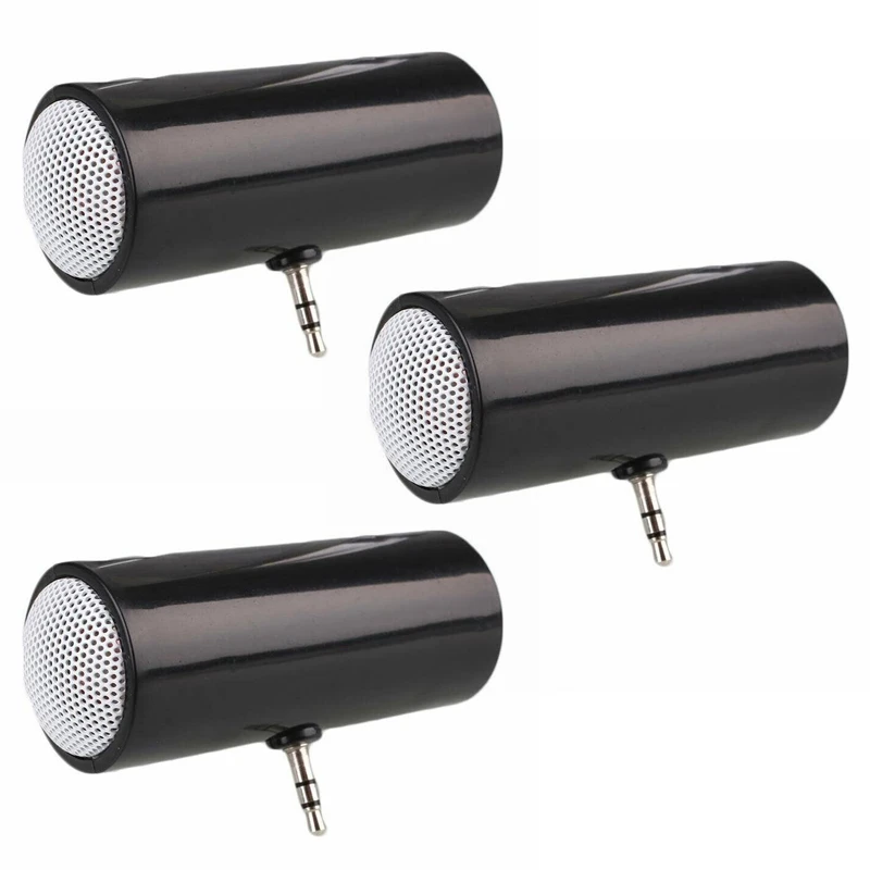 

3X 3.5Mm Jack Stereo Mini Speaker Portable MP3 Music Player Speaker Amplifier Loudspeaker For Mobile Phone Tablet-Black
