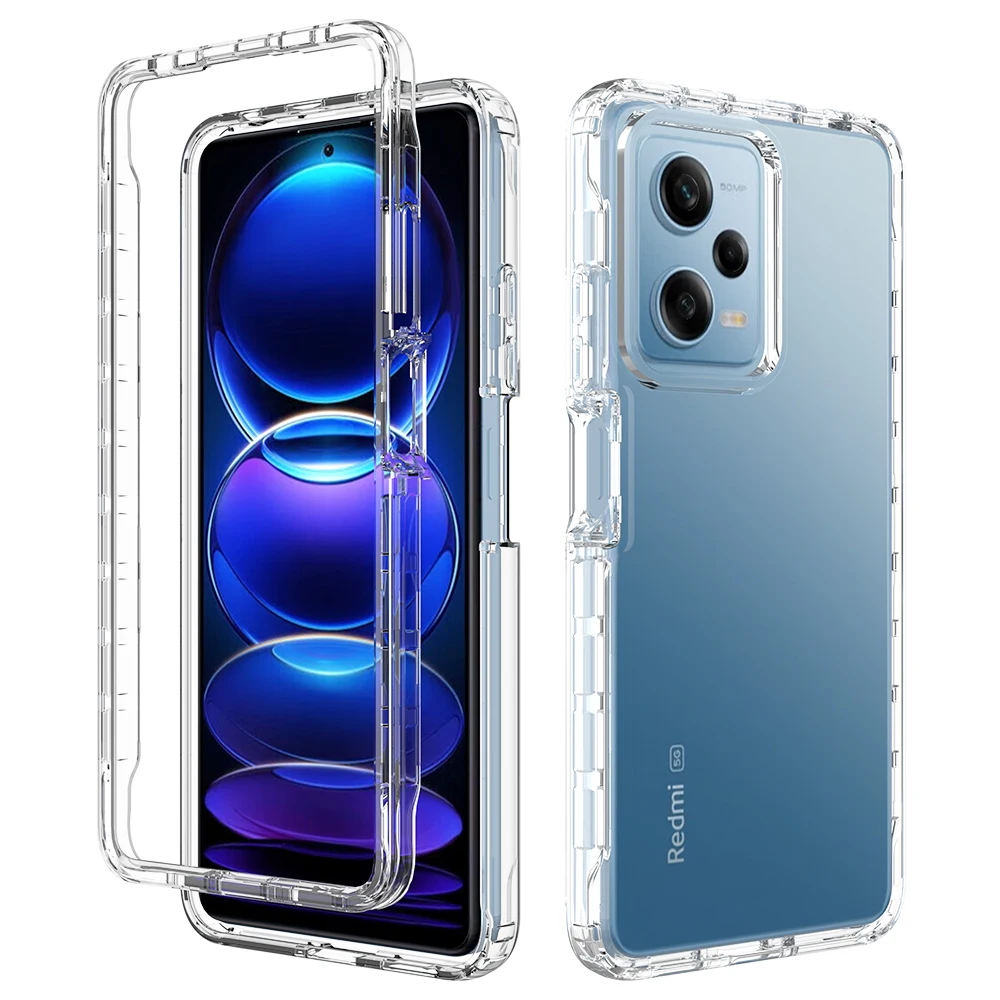 

Luxury Bumper Clear Case for Xiaomi Poco X5 Pro Front Frame Transparent Soft Silicone Shockproof Phone Cover for XiaomiPocoX5Pro