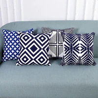modern simple style solid color geometric striped plaid embroidery cushion cover45x45cm sofa bedroom home decoration pillow case