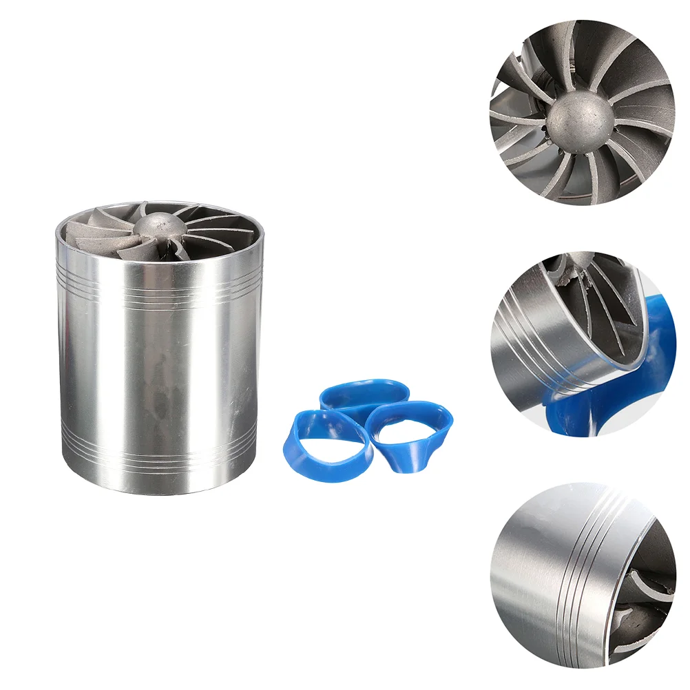 

Double-sided Turbo Gas Saver Single Car Turbocharger Aluminum Alloy Rubber Abs Car Adaptation Accessory
