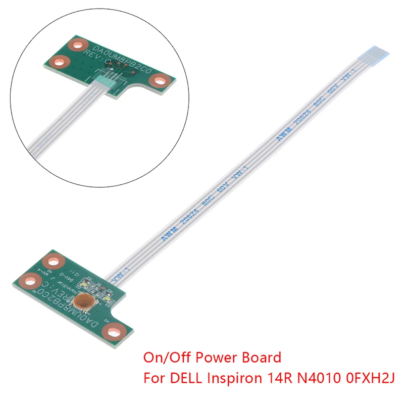 

On/Off Power Board Power Switch Button Jack Board Replacement For DELL Inspiron 14R N4010 0FXH2J DA0UM8PB2C0