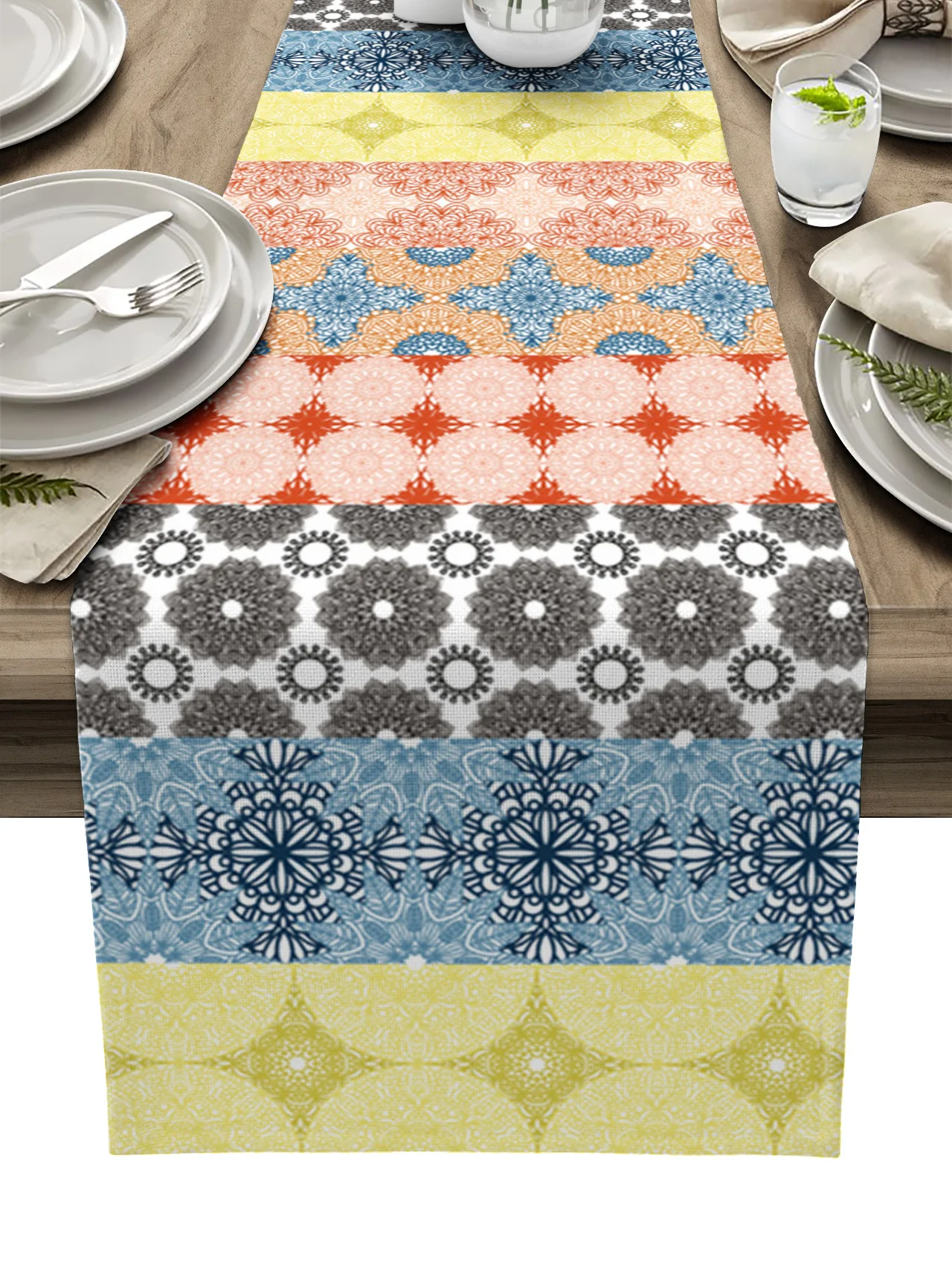 

Bohemian Ethnic Style Table Runner Kitchen Dining Table Decor Tablecloth Wedding Holiday Decor Table Runner