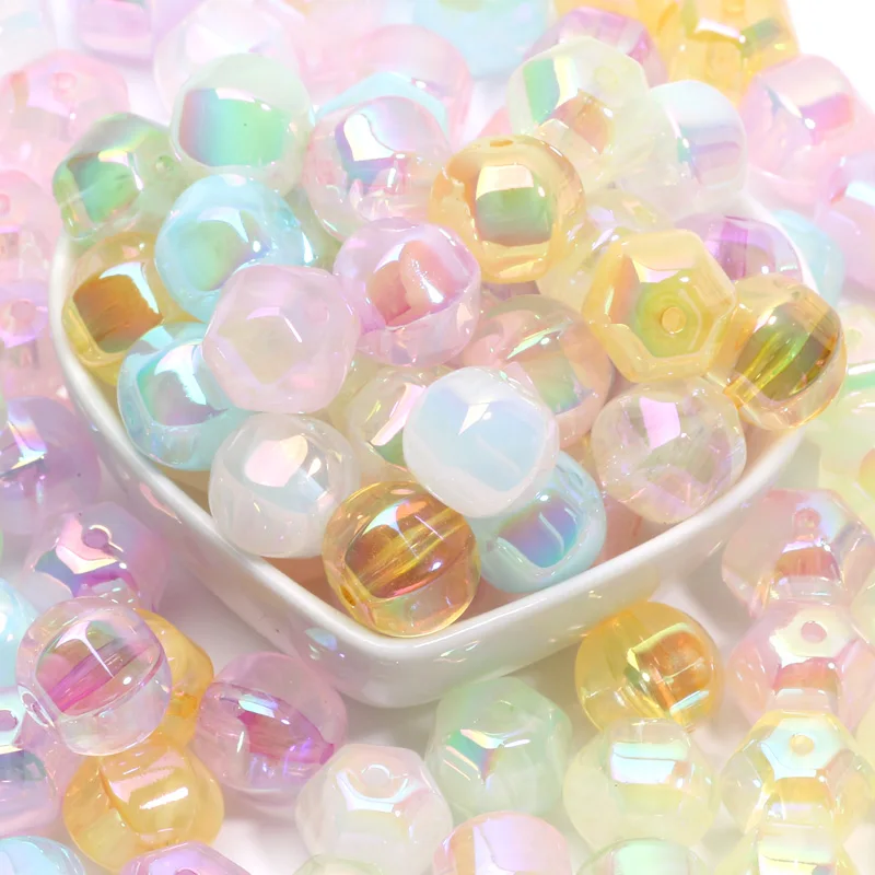 10 шт. шестигранные акриловые бусины 14 х16 мм для ювелирных изделий делая DIY подарки