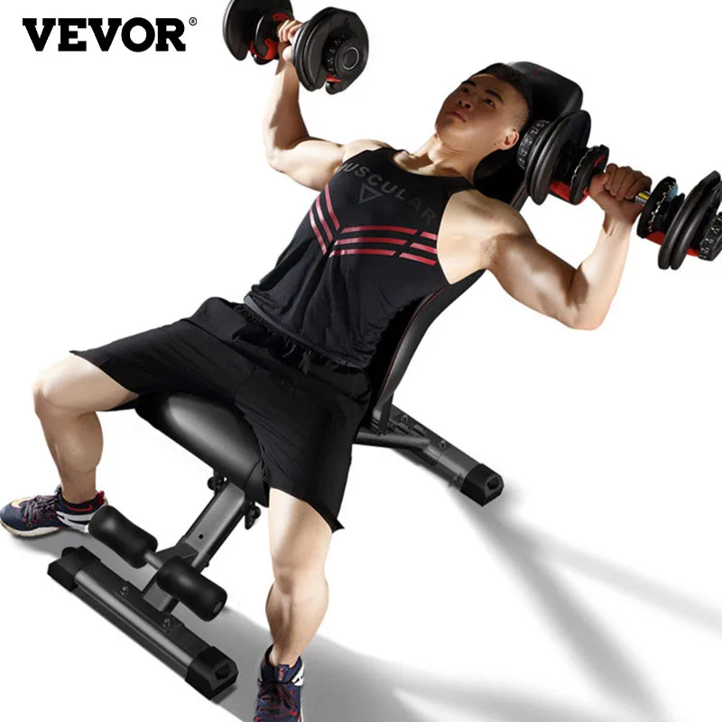 

VEVOR Adjustable Dumbbell Bench Training Equipment Gym Bench Sit-up Auxiliaries Fitness Equipment Home Abdominal Training