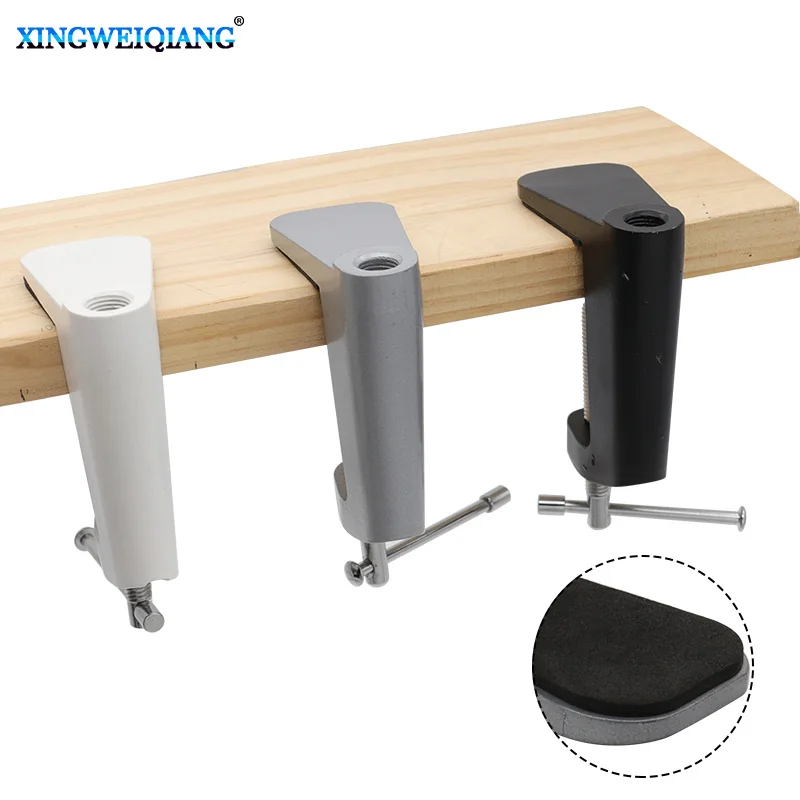 Universal C Shape Table Mount Clamp For Fittings Desk Clip Hose Microphone Stand Base Metal I-clip Cantilever Bracket Lamp