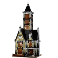 in stock building blocks haunted house 10273 amusement park facilities diy bricks toy for kids birthday gift 81889