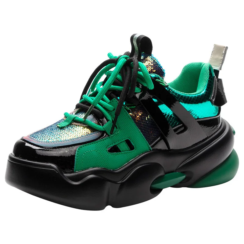 

5cm Platform Wedges Women Shoes Genuine Leather Spring Autumn Za Women Fashion Sneakers Spring Autumn Breathable