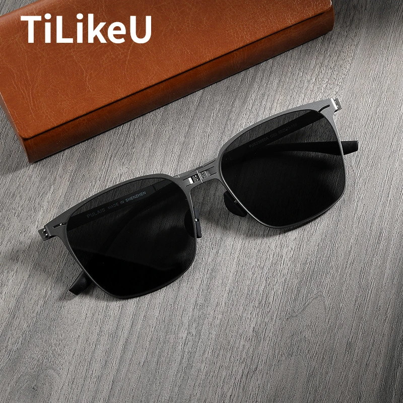 Новинка 2024 технические тонкие складные поляризационные солнцезащитные очки