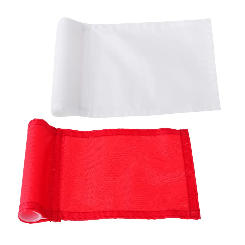 

2pcs Practice Golf Hole Pole Cup Flag Backyard Putting Green Flag Replace