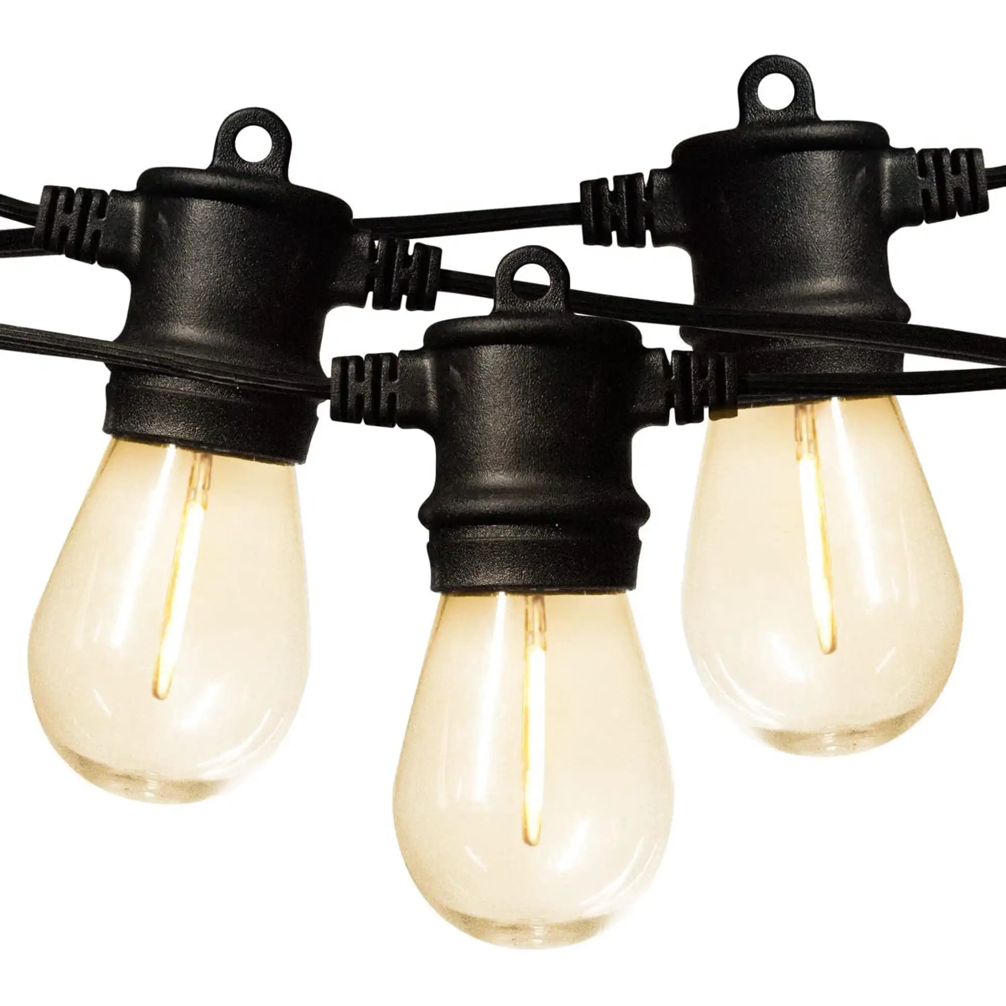 

Free Shipping Outdoor String Lights 48FT Waterproof patio string lights with 16 LED Shatterproof Bulbs for Outside Backyard Deck