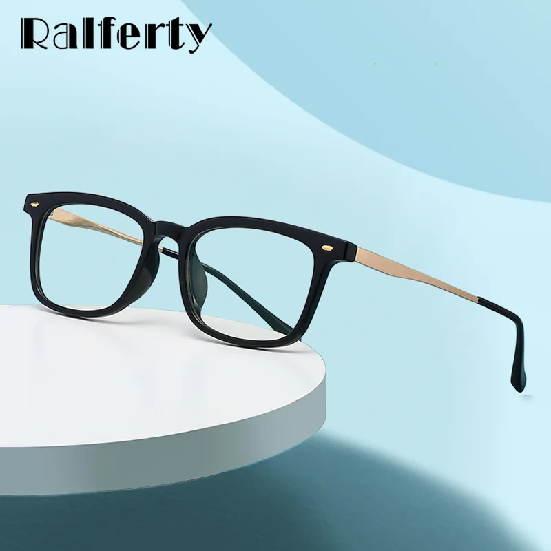 

Ralferty TR90 Rectangle Medical Glasses Frames Women Men Classic Computer Block Blue Light 0 Diopter Myopia Optic Eyeglass Frame