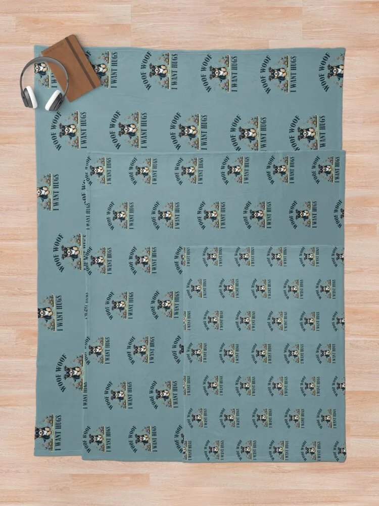 Lancashire Heeler: Woof I Want Hugs Плед Одеяла для диванов Волосатые одеяла