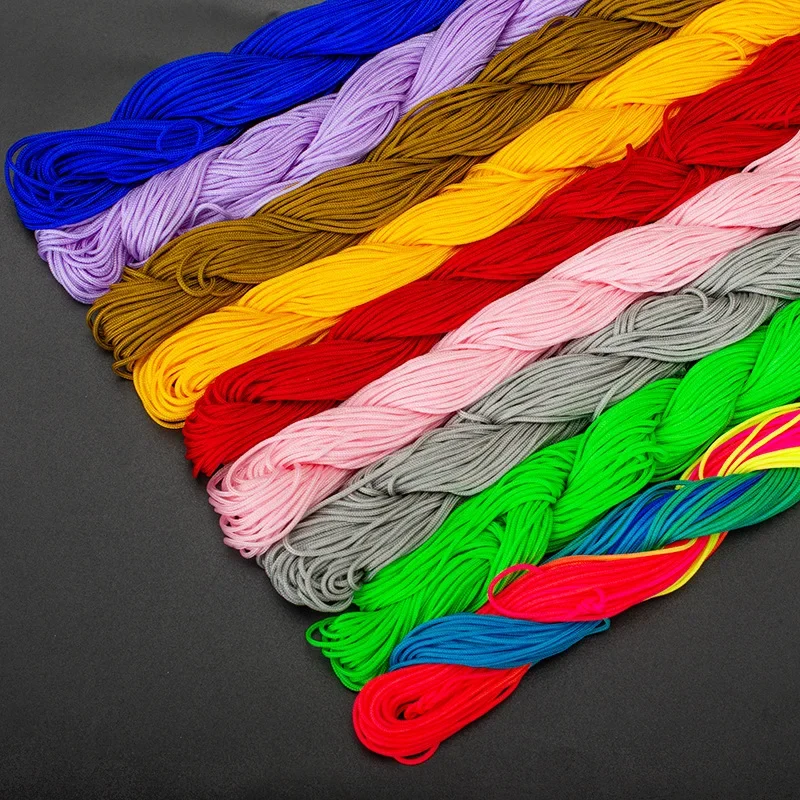 Тусклая линия 1 мм красочная нить ткацкая веревка для DIY браслета ручной работы
