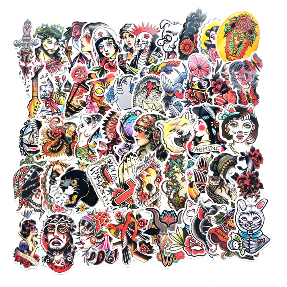 10/30/50 шт. креативные Мультяшные наклейки в виде черепа