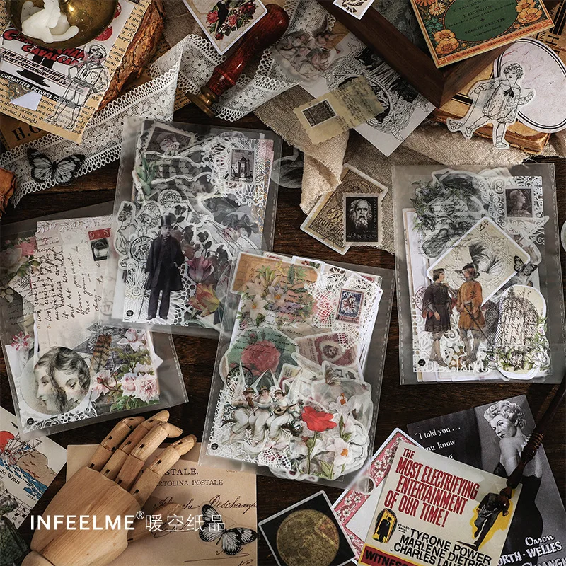 

100pcs/1lot Diary Sticker Scrapbooking manor poet Planner Japanese Junk Journal Kawaii Decorative Stationery Craft Sticker