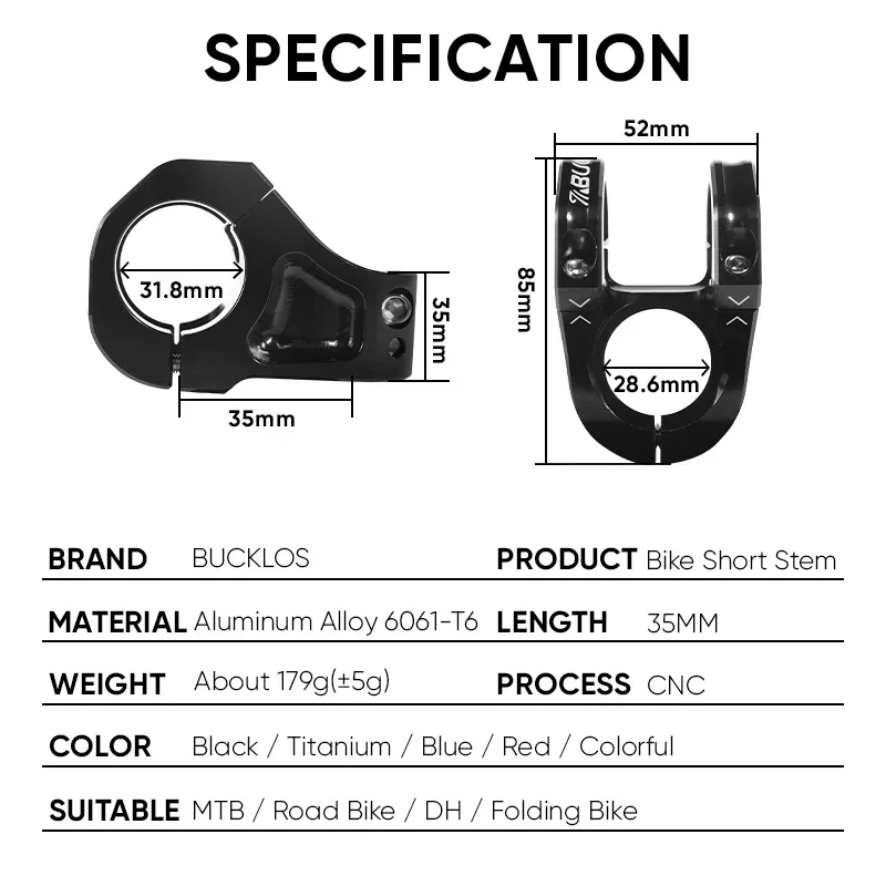 głosem roweru górskiego MTB Ultralekki o wysokiej wytrzymałości krótki wspornik 31 8 × 28 6 мм вынос велосипеда с ЧПУ
