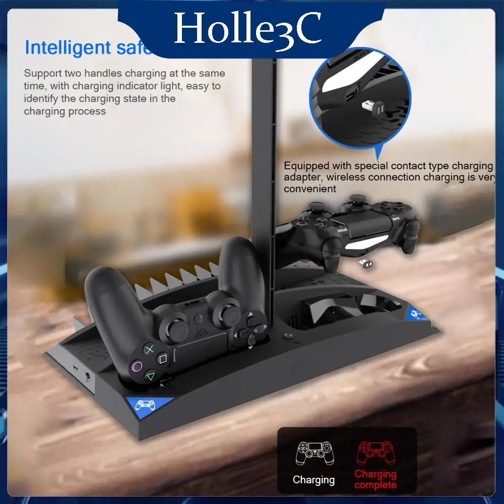 

Wireless Connection Cooling Fan 6 In 1 Charging 4.75v-5.25v Game Charging Dock Keep Cool Disperse Heat Gaming Stand Black 4h